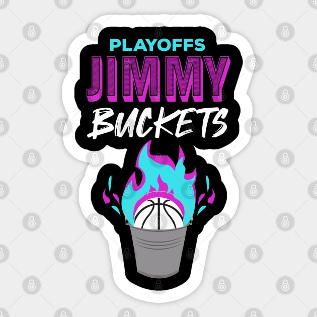 Playoffs Jimmy Buckets purple teal flame Sticker by HCreatives